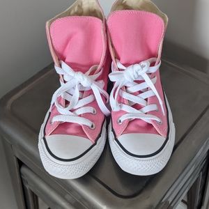 Women's high top Converse bubble gum pink size 6.5